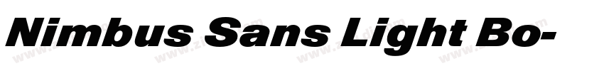 Nimbus Sans Light Bo字体转换
